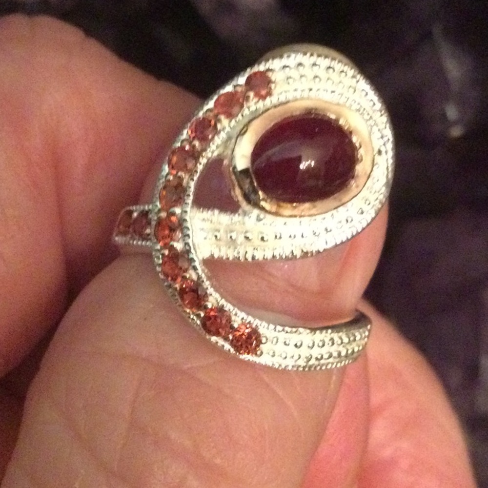 Genuine Aa Ruby & Garnet Ring - image 7